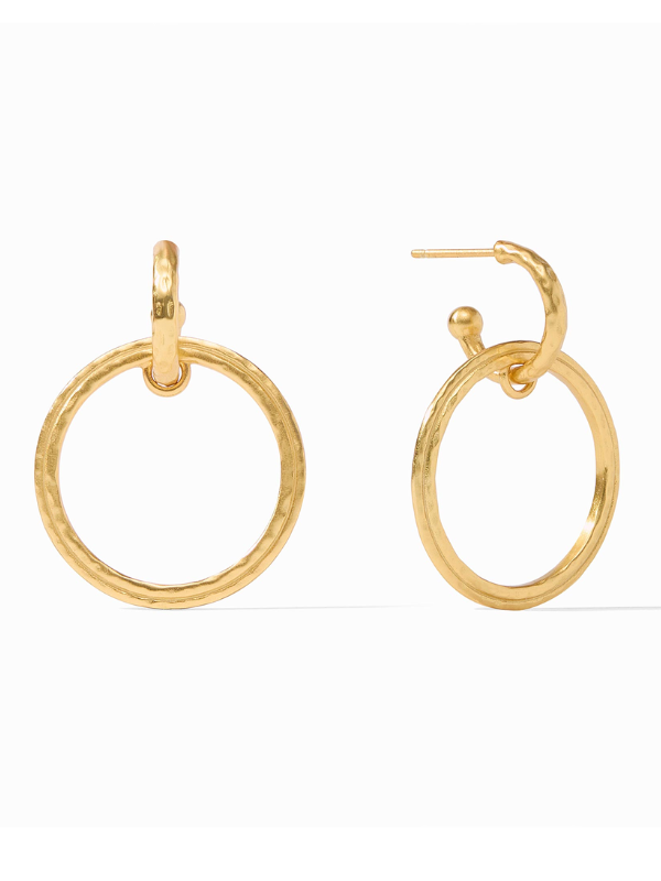 Iridescent Clear Astor 6-in-1 Charm Earrings by Julie Vos