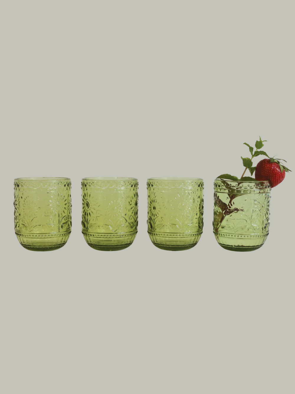 Embossed Drinking Glass