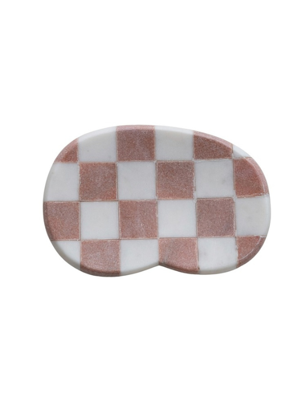 Marble Check Pattern Dish