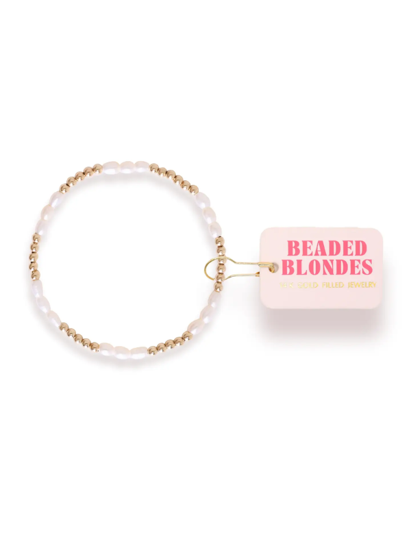 Extended Alli Pearl Bracelet in Gold