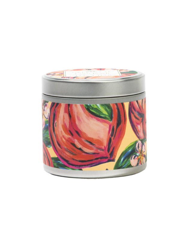 Coco Peach Tin Candle by Greenleaf