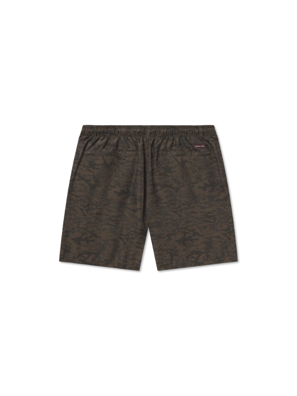La Costa Lined Swim Trunk in Birkdale Stone Brown Camo By Southern Marsh