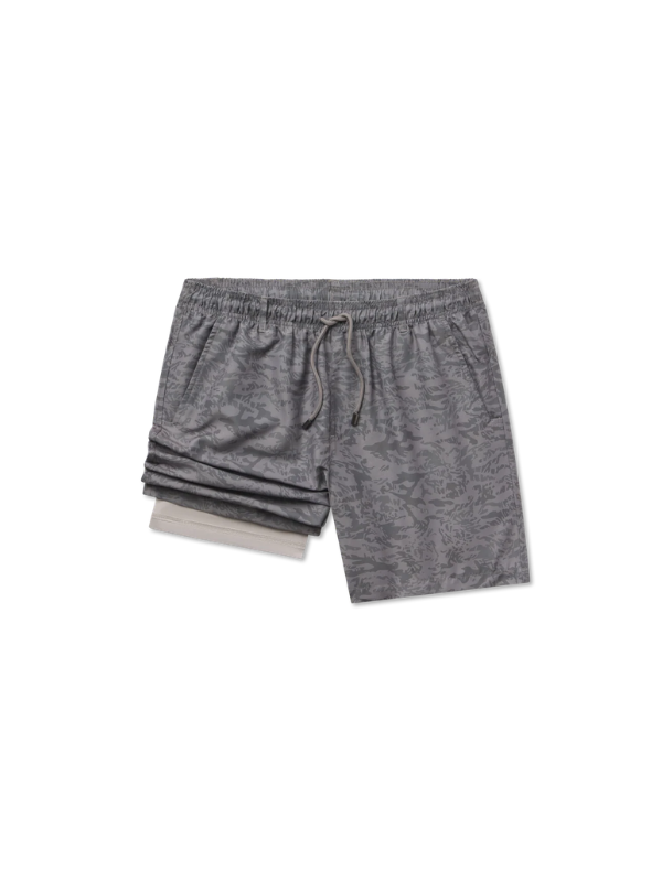 La Costa Lined Swim Trunk in Birkdale Dark Gray Camo By Southern Marsh