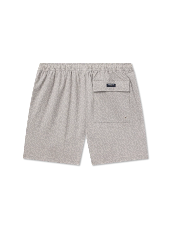 Harbor Stretch Lined Seawash™ Trunk-Oysters & Lemons in Light Gray By Southern Marsh