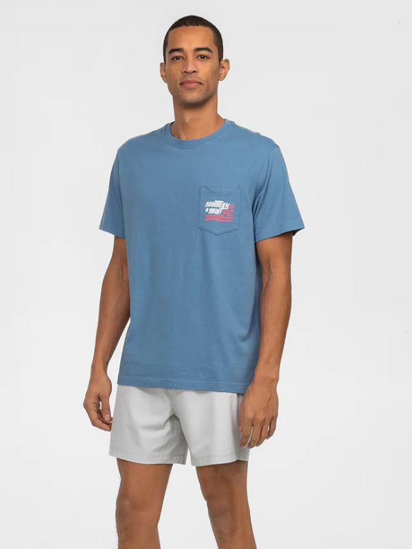 Attaboy Tee SS Nautical Blue By Southern Shirt Co.