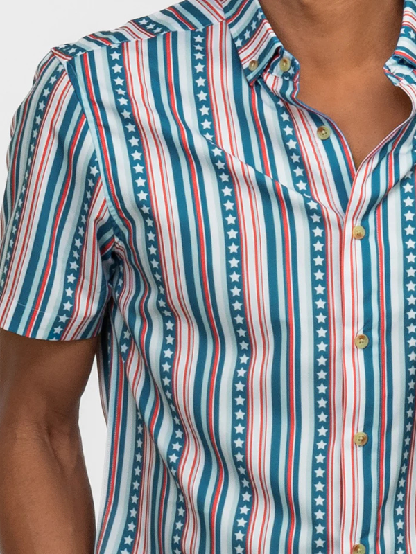 Victory Stripes Baja Shirt SS By Southern Shirt Co.