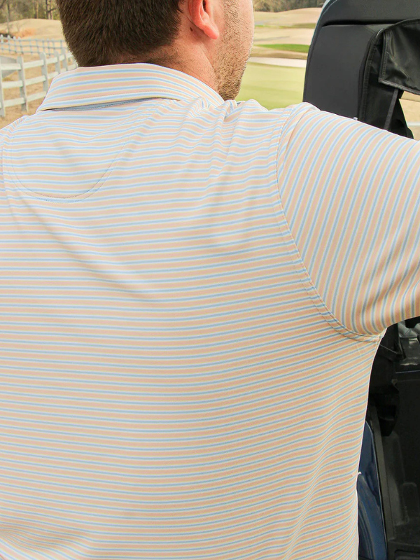 Scoreboard Stripe Polo in Cabana By Southern Shirt Co.