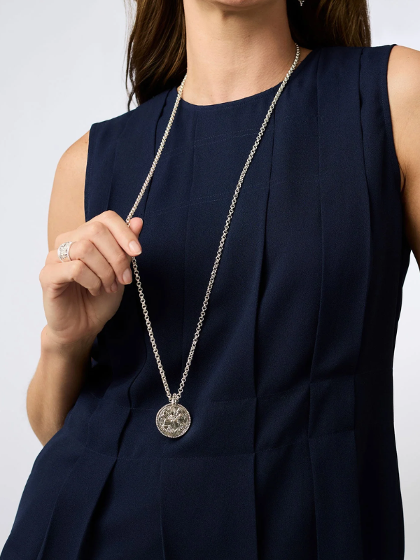 The Coin Pendant in Silver by Julie Vos