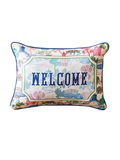 Colorful Chinoiserie Welcome Lumbar Pillow dorm home decor southern chic