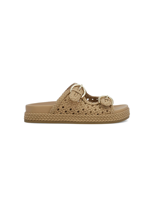 The Trendy Nude Woven Slide