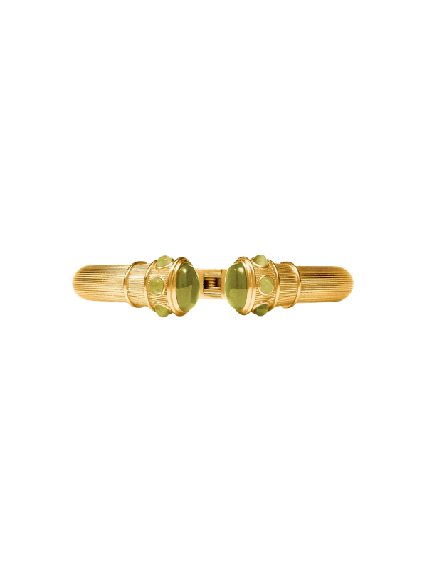Cobblestone Demi Cuff in Green Cat's Eye By Julie Vos