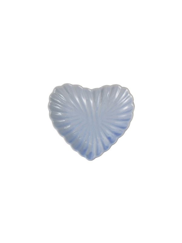 Stoneware Fluted Heart Shaped Plate