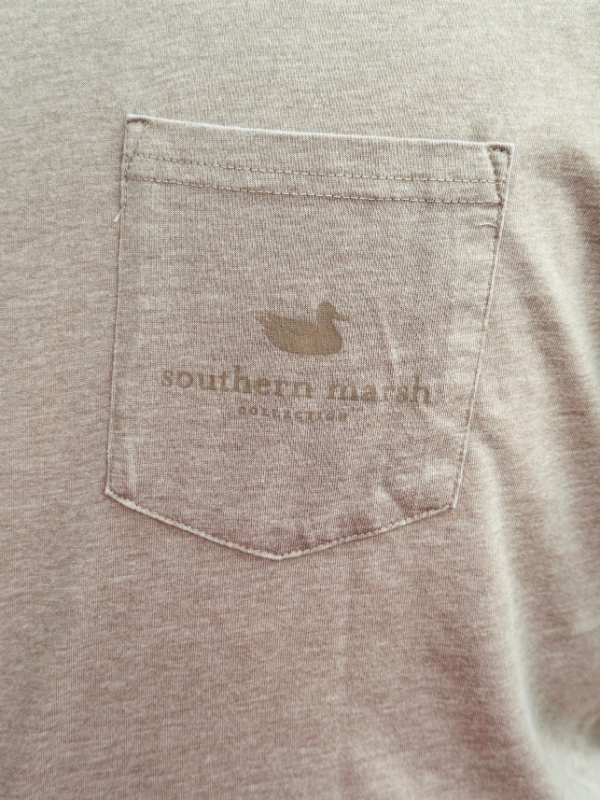 At The Ready-SEAWASH Branding Tee in Burnt Taupe by Southern Marsh