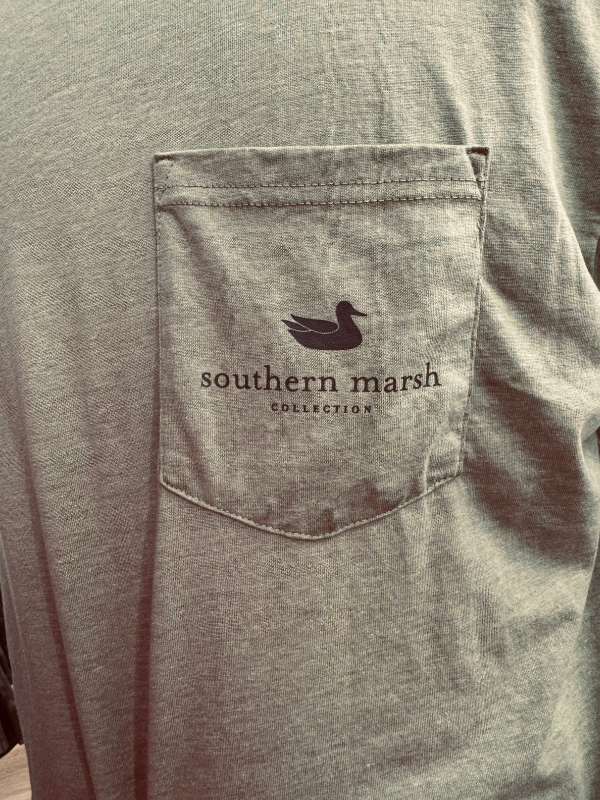 Pup & Boots-SEAWASH Branding Tee in Brigade Olive by Southern Marsh