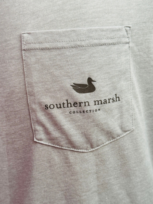 Camo Shield-SEAWASH Branding Tee in Light Gray by Southern Marsh