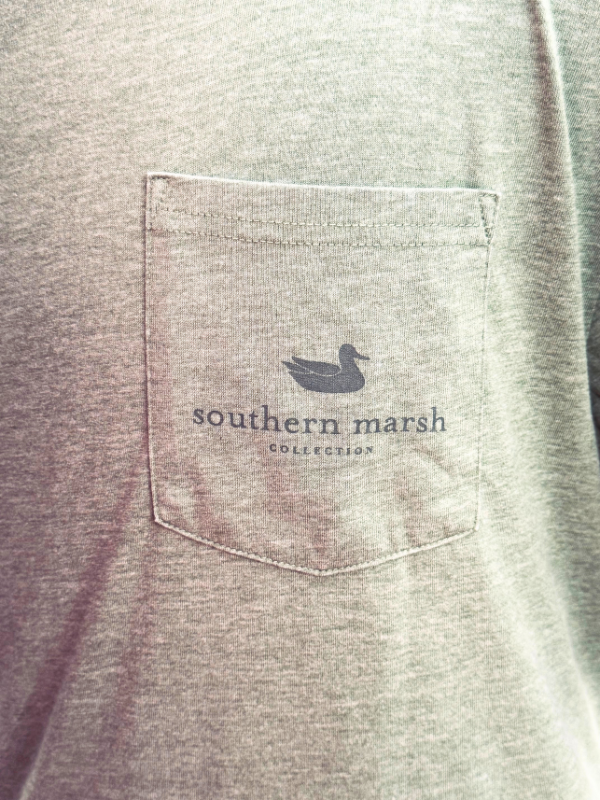 Duck Etching-SEAWASH Branding Tee in Dark Fern by Southern Marsh