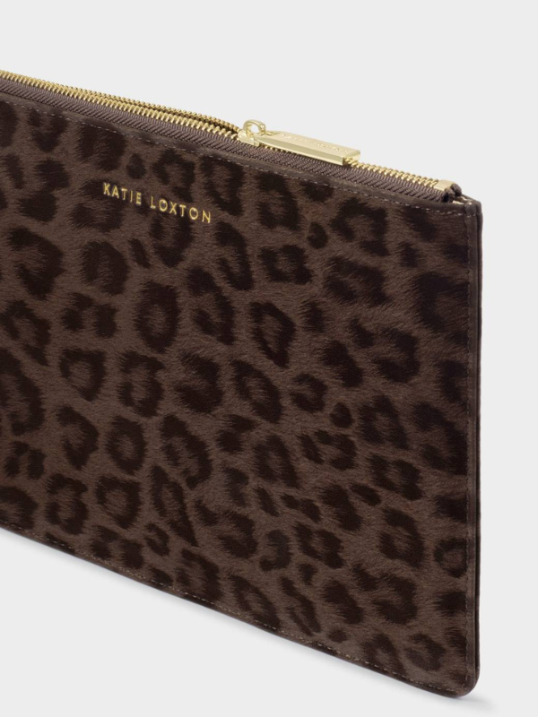 Lottie Wristlet in Chocolate Leopard By Katie Loxton
