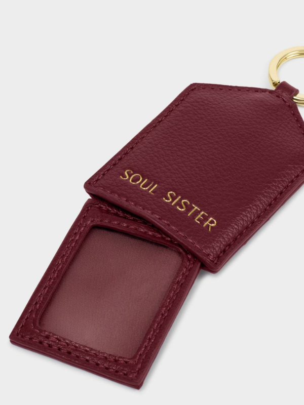 Soul Sister Boxed Photo Keychain in Cherry By Katie Loxton
