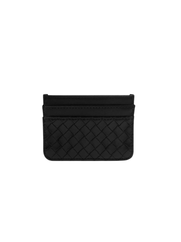 Nova Woven Texture Card Holder in Black By Katie Loxton
