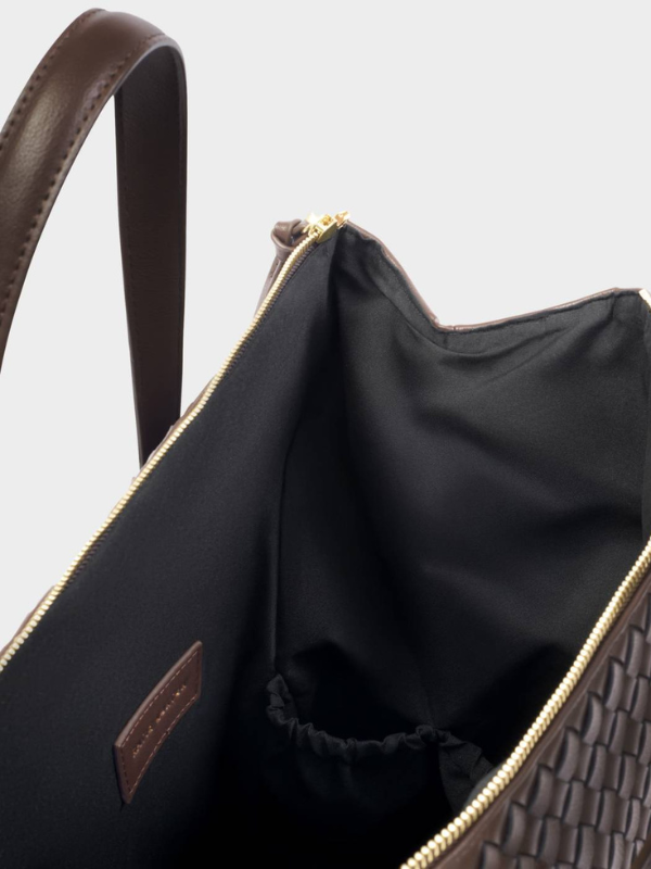 Milan Hand Woven Cabin Bag in Chocolate By Katie Loxton