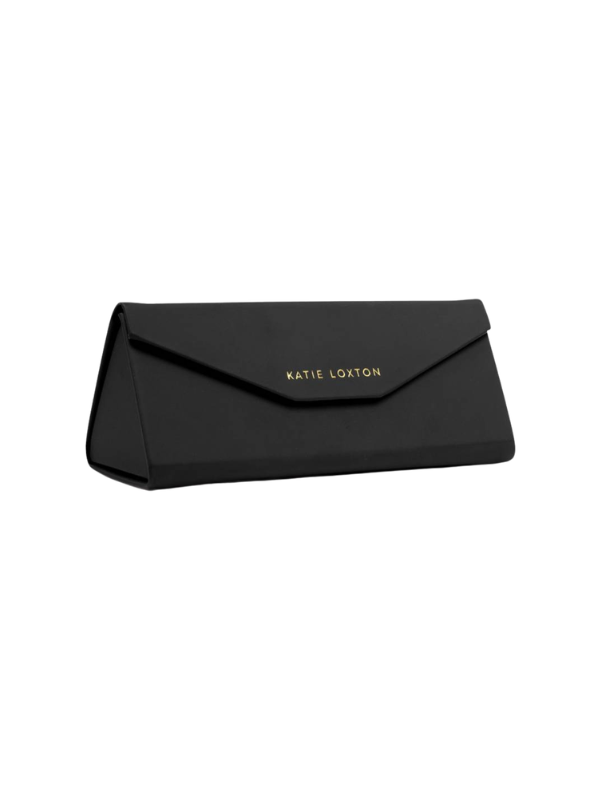 Black Bordeaux Slim Oval Sunglasses By Katie Loxton
