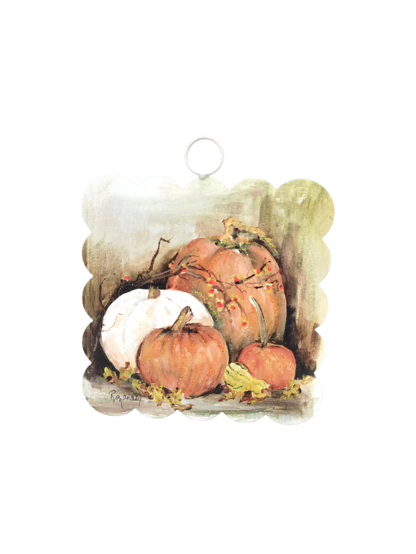 Mini Scallop Art Fall Pumpkin