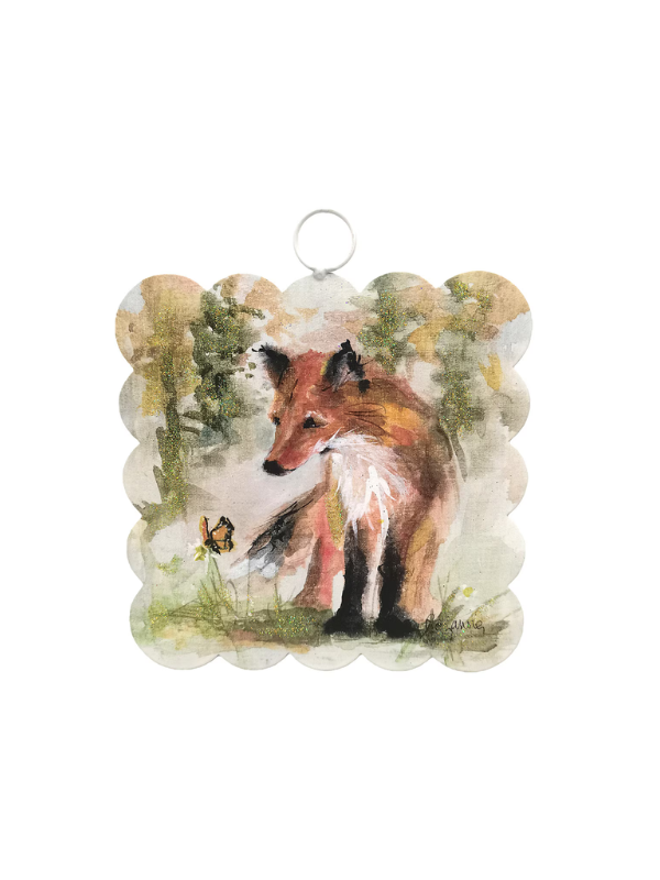 Mini Scallop Art Fall Fox