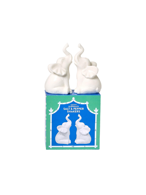 Lucky Elephants Salt and Pepper Shakers in Gift Box