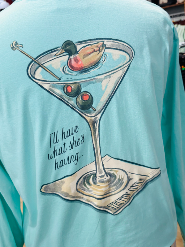 What She's Having Long Sleeve Tee by Struttin' Cotton