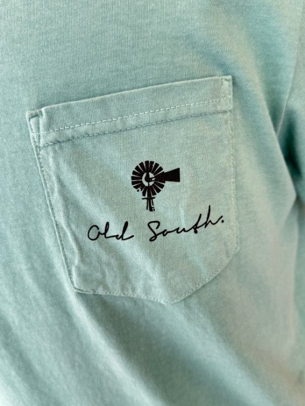 Bobwhite Quail Pocket Tee in Seafoam By Old South