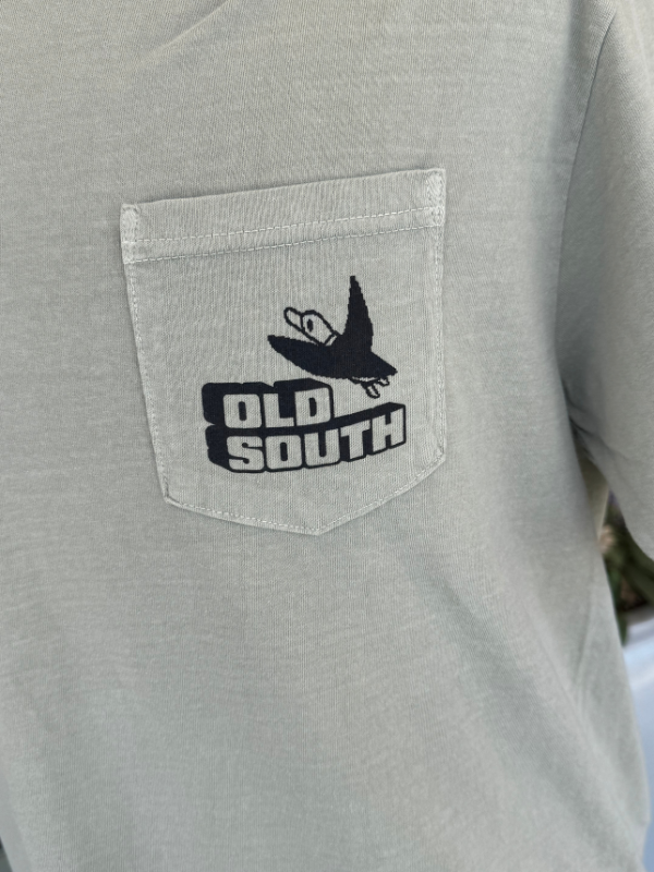 Pixeled Duck Hunt Pocket Tee in Sandstone By Old South