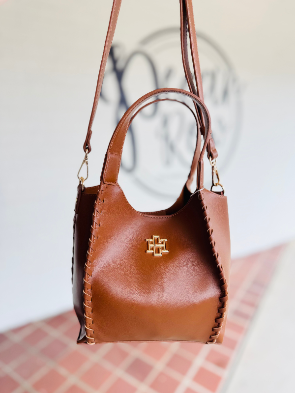 The Allison Tote in Saddle Brown