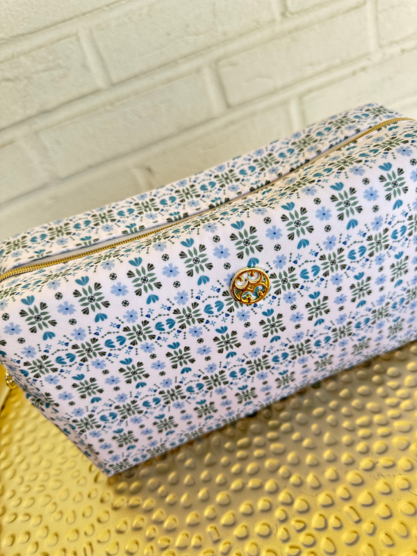 Let's Face It Cosmetic Bag in Take Two Blue