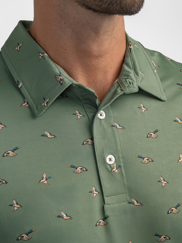 Feathered Frenzy Printed Polo By Southern Shirt Co.