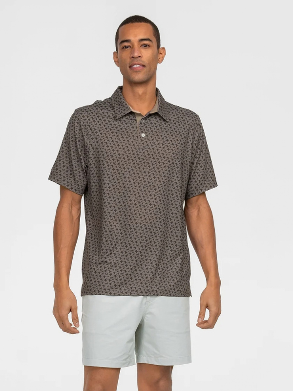 Party Fowl Printed Polo in Rock Ridge By Southern Shirt Co.