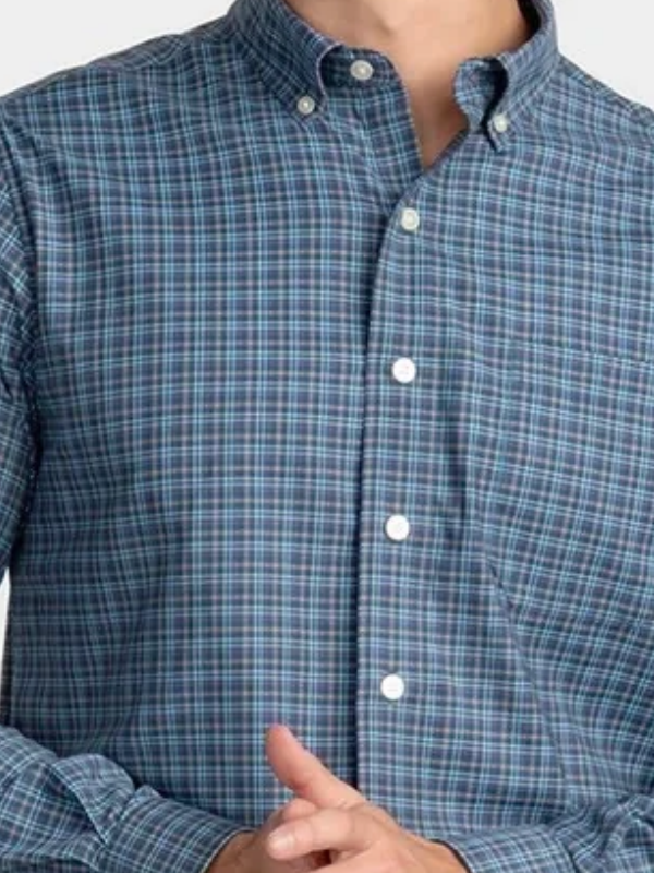 Shoal Creek Plaid LS - Night Sky By Southern Shirt Co.