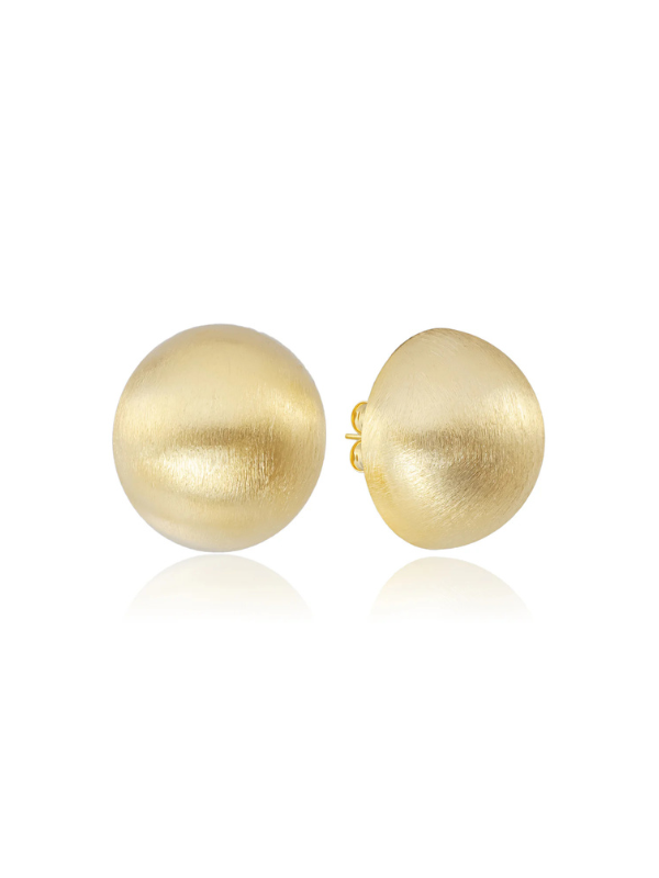 Soulful Studs in Brushed Gold by Sheila Fajl