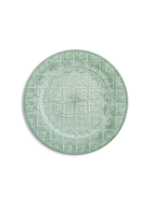 Verdigris Faux Rattan Pattern Charger Plate