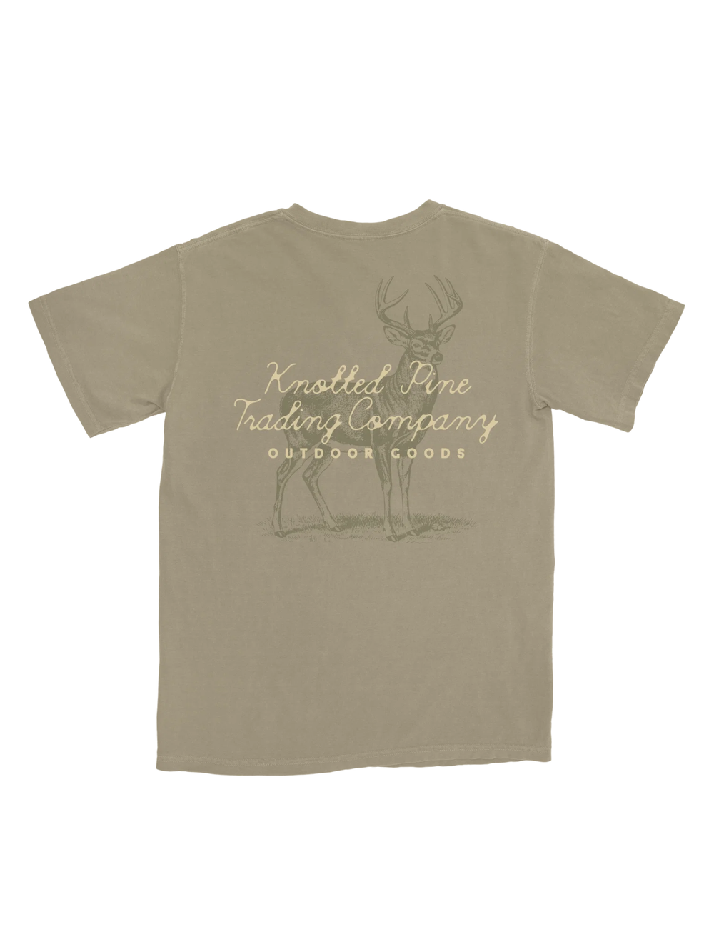 khaki tee with deer art