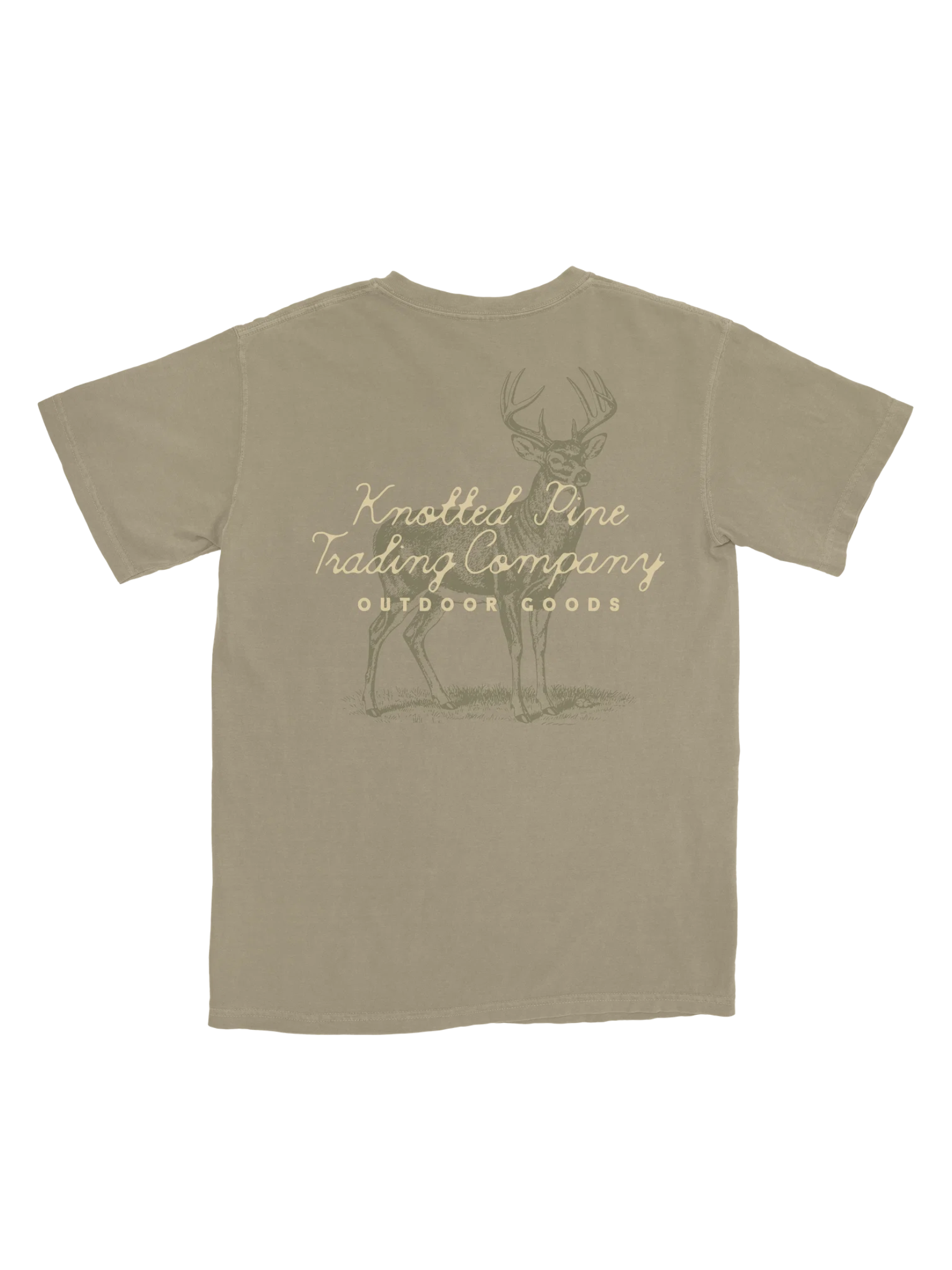 khaki tee with deer art