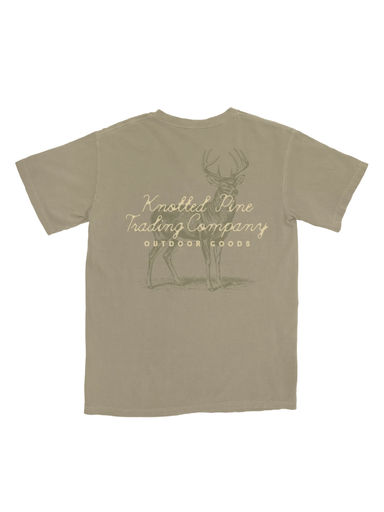khaki tee with deer art