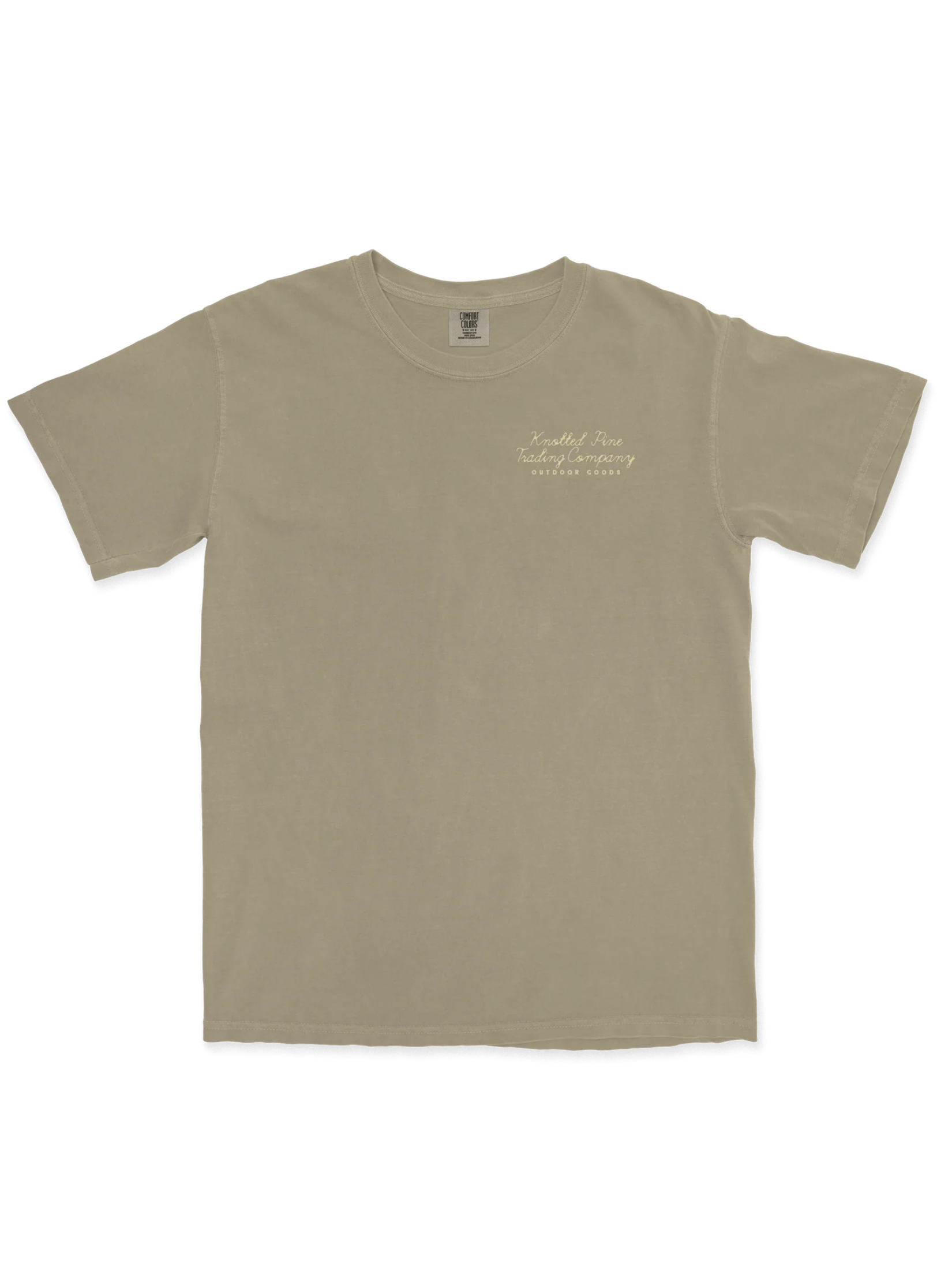 White Tail Script Tee in Khaki by Knotted Pine