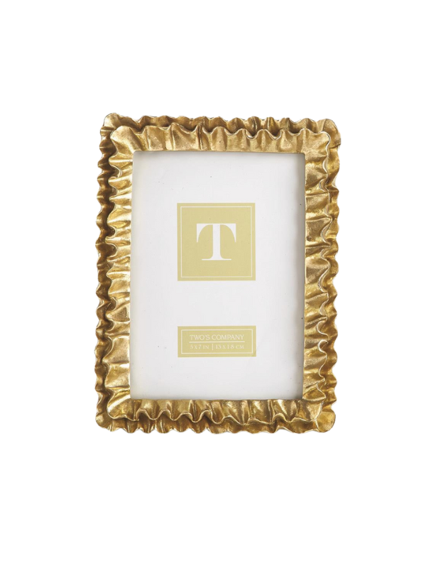 Gold Ruffle Frame by Two’s Company