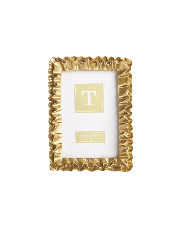 Gold Ruffle Frame by Two’s Company