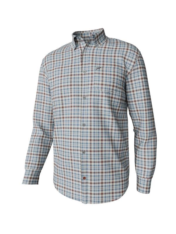 Hadley Brushed Long Sleeve Button Down in Dalton Plaid - Mountain Spring