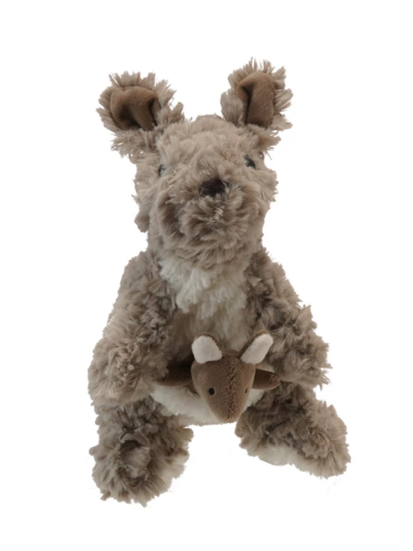 Plush Kangaroo with Joey in Pouch