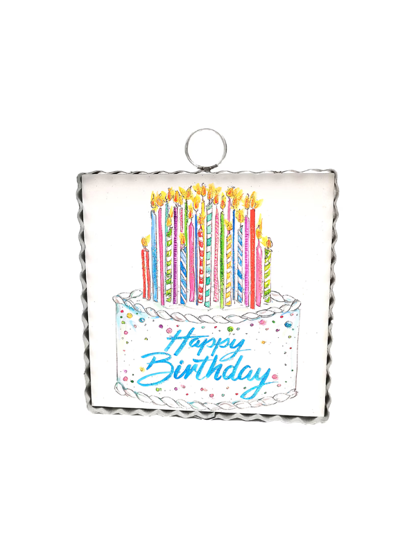 Mini Art Happy Birthday Cake