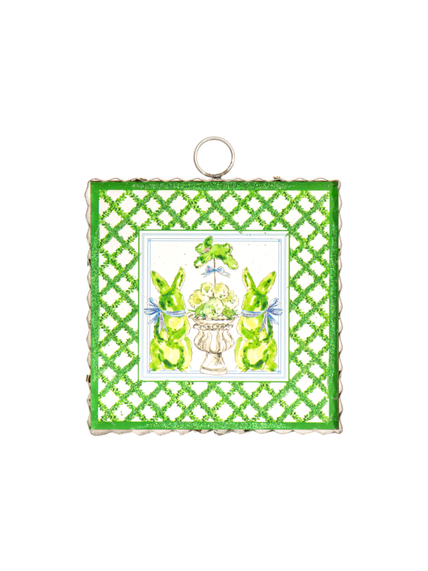 Mini Art Boxwood Bunnies