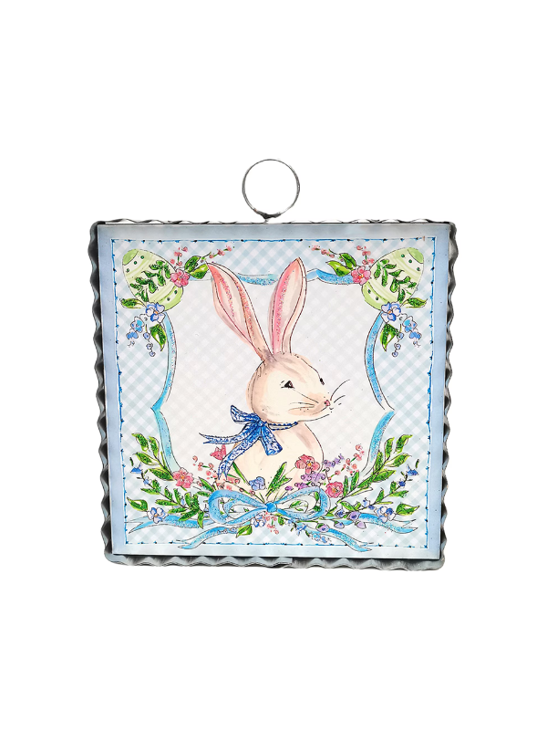 Mini Art Blue Gingham Rabbit