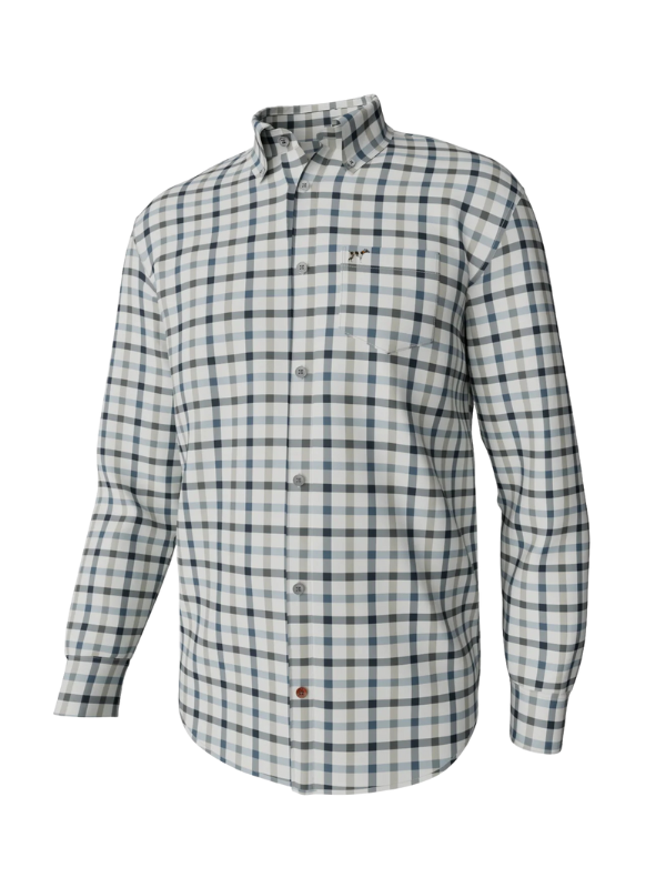 Hadley Luxe Long Sleeve Button Down in Burke Tattersall - Laurel Oak